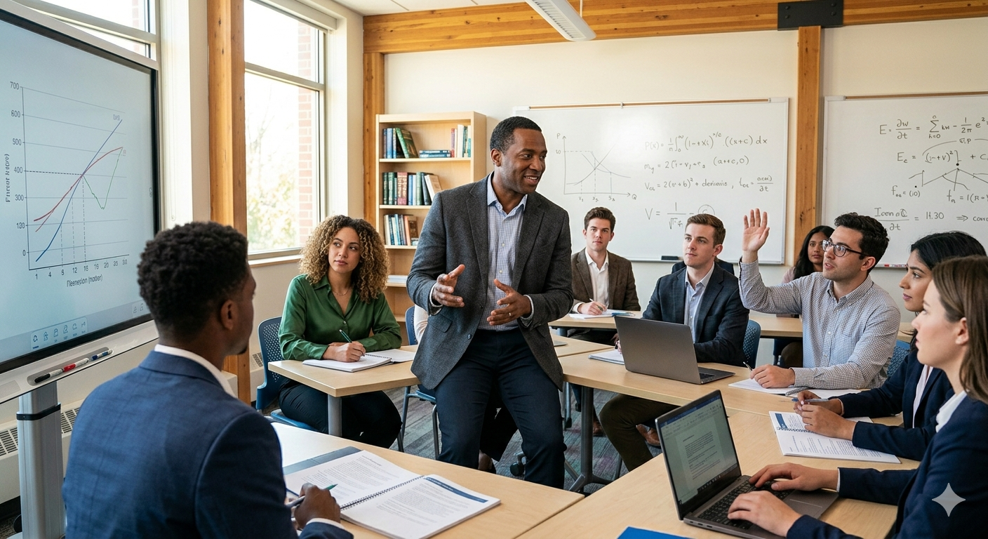 JRA Voyages Academy classroom with instructor and students
